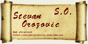 Stevan Orozović vizit kartica